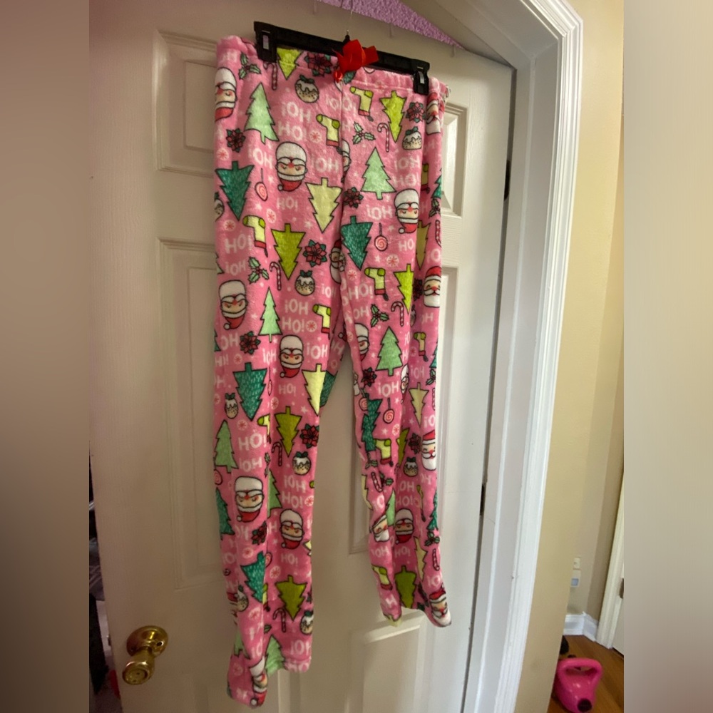 Vibrant Pink and Green Pajama Jumpsuit with Sweet Treats